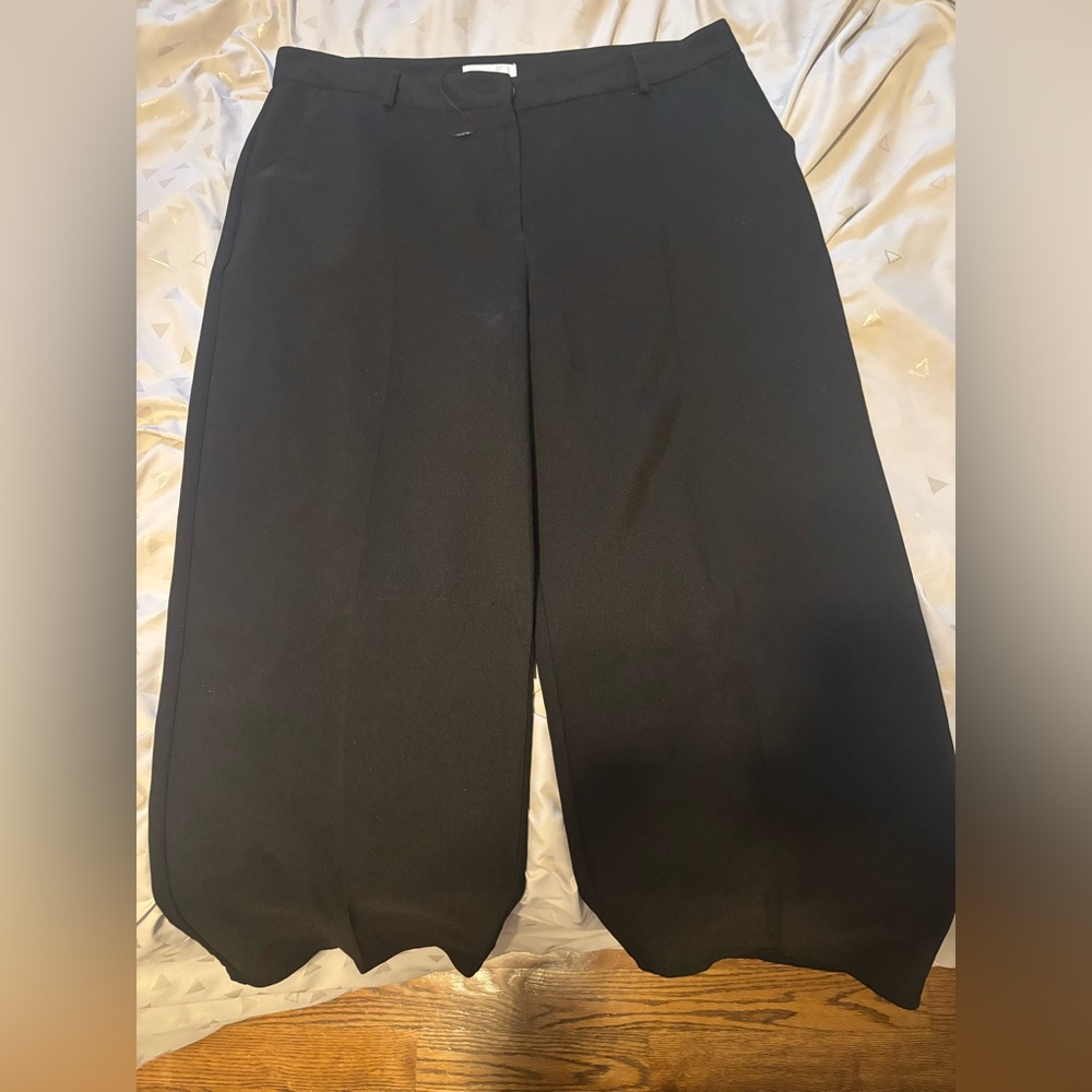 Wide Leg Black Trousers